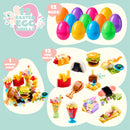 12 Pcs Prefilled Easter Eggs with Food Building Blocks