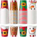 100PCS 9oz Christmas Disposable Paper Cups
