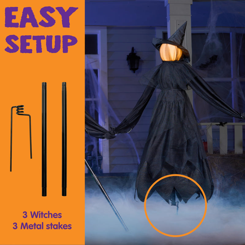 5 FT Halloween Witch Decorations Outdoor