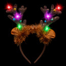Christmas Light Up Reindeer Headband for Adult Kids