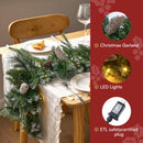 9FT Christmas Flocked Garland with Pine