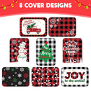 24 Pieces Christmas Foil Containers with Lids