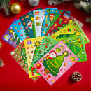 48 Pcs Christmas Sticker Sheets, Christmas Craft Supplies for Kids