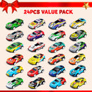 24 Days Christmas Advent Calendar Pull Back Vehicles