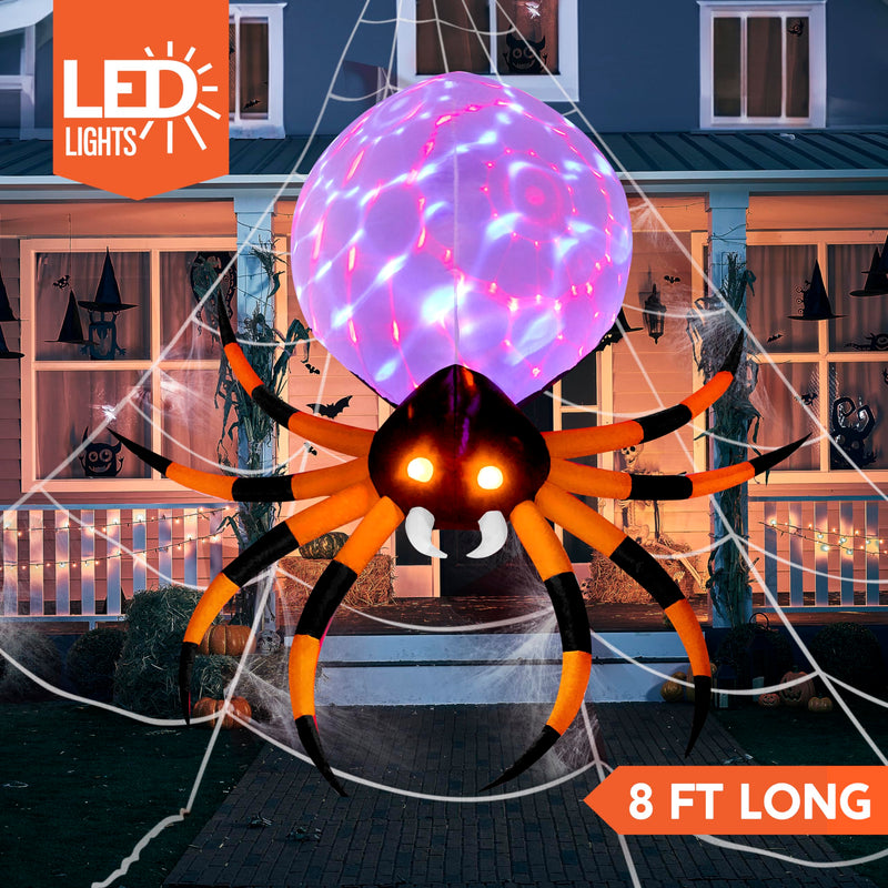 8 FT Halloween Inflatable Giant Spider Outdoor Decorations