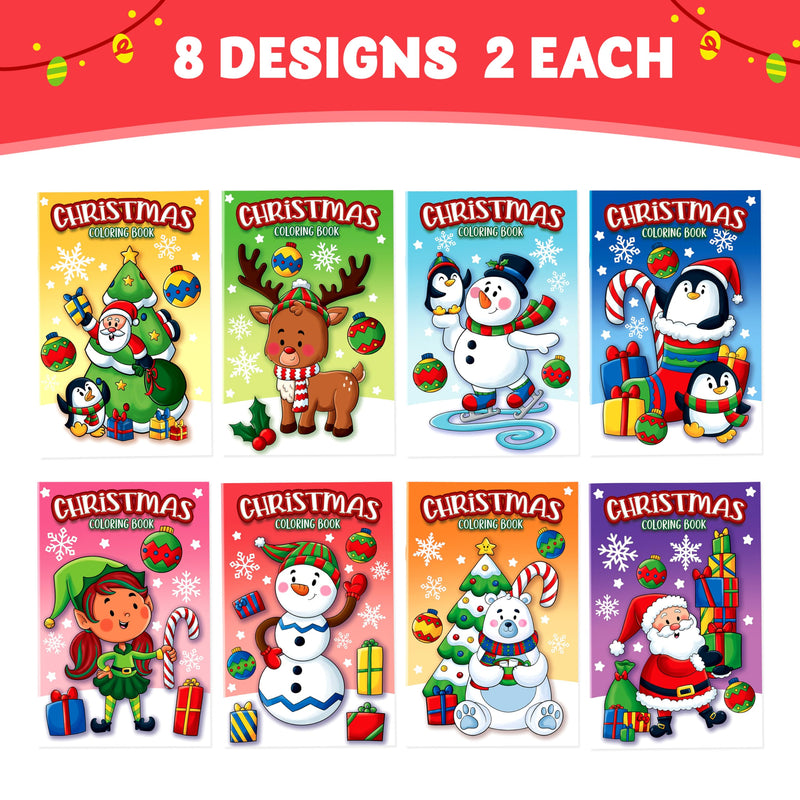 16 Pcs Christmas Coloring Book Books for Kids