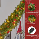 9FT Artificial Christmas Garland with Pine Cones and Red Berries