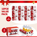 Christmas Party Table Favors (Red White Snowflake), 12 Pack