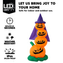 Joiedomi 6 Ft Inflatable Halloween Pumpkin with Witch Hat & LED Lights