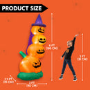 Joiedomi 6 Ft Inflatable Halloween Pumpkin with Witch Hat & LED Lights