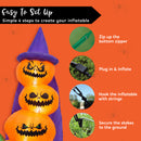 Joiedomi 6 Ft Inflatable Halloween Pumpkin with Witch Hat & LED Lights
