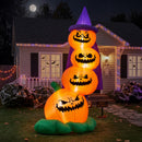 Joiedomi 6 Ft Inflatable Halloween Pumpkin with Witch Hat & LED Lights
