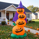 Joiedomi 6 Ft Inflatable Halloween Pumpkin with Witch Hat & LED Lights