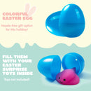 300Pcs 2.3in Bright Solid Assorted Colors and 6 Golden Easter Egg Shells for Easter Egg Hunt