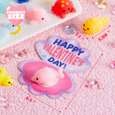 30 Packs Valentine Day Gift Cards with Mochi Squishy Toys for Kids Exchange Prizes