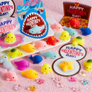 30 Packs Valentine Day Gift Cards with Mochi Squishy Toys for Kids Exchange Prizes
