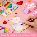 30 Packs Valentine’s Day 6-Design Gift Cards with Multi-Shape Toys