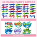30 Packs Valentine’s Day Gift Cards with Critter Pop Tubes for Kids Classroom Gift Exchange