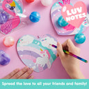 30 Packs Valentine’s Day Gift Cards with Rainbow Slime Pressure Release Fidget Toy for Classroom Exchange Prizes