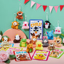 30 Packs Valentine’s Day Gifts Cards with Animal Plush Toy for Kids