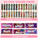 30 Packs Valentine’s Day Mini Finger Skateboards with Cards