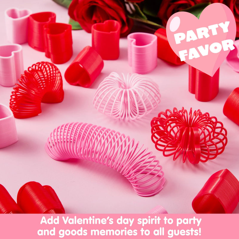 JOYIN 30 Packs Valentines Day Party Favors with Mini Springs Toys, Multi-Color Heart Coil Springs Toys, Stress Relief Fidget Toys for Kids Classroom JOYIN 30 Packs Valentines Day Party Favors with Mini Springs Toys, Multi-Color Heart Coil Springs Toys, Stress Relief Fidget Toys for Kids Classroom