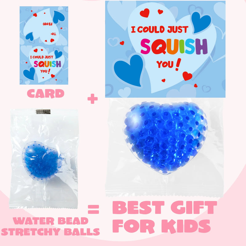 30 Packs Valentine’s Day Water Droplets Heart Balls with Hangers