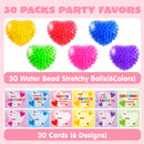 30 Packs Valentine’s Day Water Droplets Heart Balls with Hangers