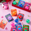 30 Packs Valentine’s Day Water Droplets Stretchy Balls with Cards