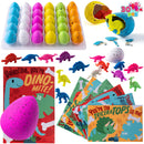 30 Packs Valentines Day Cards with Hatch Growing Dinosaur Eggs Toys with Hangers Valentine's Day Classroom Exchange Gifts