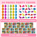 30 Packs Valentines Day Cards with Hatch Growing Dinosaur Eggs Toys with Hangers Valentine's Day Classroom Exchange Gifts