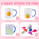 30 Packs Valentines Day Cards with Hatch Growing Dinosaur Eggs Toys with Hangers Valentine's Day Classroom Exchange Gifts