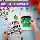 JOYIN 30Pcs 6Style Halloween Make-a-face Sticker Sheets