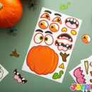 JOYIN 30Pcs 6Style Halloween Make-a-face Sticker Sheets