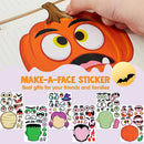 JOYIN 30Pcs 6Style Halloween Make-a-face Sticker Sheets