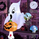 Joiedomi 6FT Halloween Inflatable Cute Ghost with Pumpkin