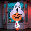 Joiedomi 6FT Halloween Inflatable Cute Ghost with Pumpkin
