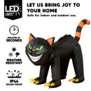 Joiedomi 7 Ft Inflatable Black Cat with Moving Head, LED Halloween Yard Decor