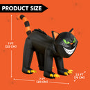 Joiedomi 7 Ft Inflatable Black Cat with Moving Head, LED Halloween Yard Decor