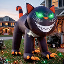 Joiedomi 7 Ft Inflatable Black Cat with Moving Head, LED Halloween Yard Decor