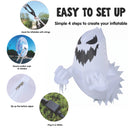 Joiedomi 4.5FT Halloween Inflatable Ghost with Spinning LED