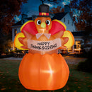 JOIEDOMI 6FT Inflatable Thanksgiving Turkey Pumpkin - LED