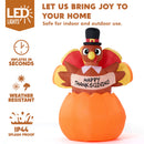 JOIEDOMI 6FT Inflatable Thanksgiving Turkey Pumpkin - LED