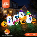 Joiedomi 8 Ft Inflatable Halloween Ghost Band with Music & LED Lights for Yard Party Outdoor Decor