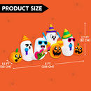 Joiedomi 8 Ft Inflatable Halloween Ghost Band with Music & LED Lights for Yard Party Outdoor Decor