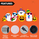 Joiedomi 8 Ft Inflatable Halloween Ghost Band with Music & LED Lights for Yard Party Outdoor Decor
