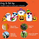 Joiedomi 8 Ft Inflatable Halloween Ghost Band with Music & LED Lights for Yard Party Outdoor Decor