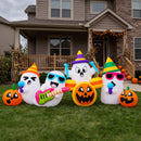 Joiedomi 8 Ft Inflatable Halloween Ghost Band with Music & LED Lights for Yard Party Outdoor Decor