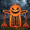 5.5 FT Halloween Pumpkin Skeleton Inflatable with LED Lights