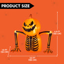 5.5 FT Halloween Pumpkin Skeleton Inflatable with LED Lights